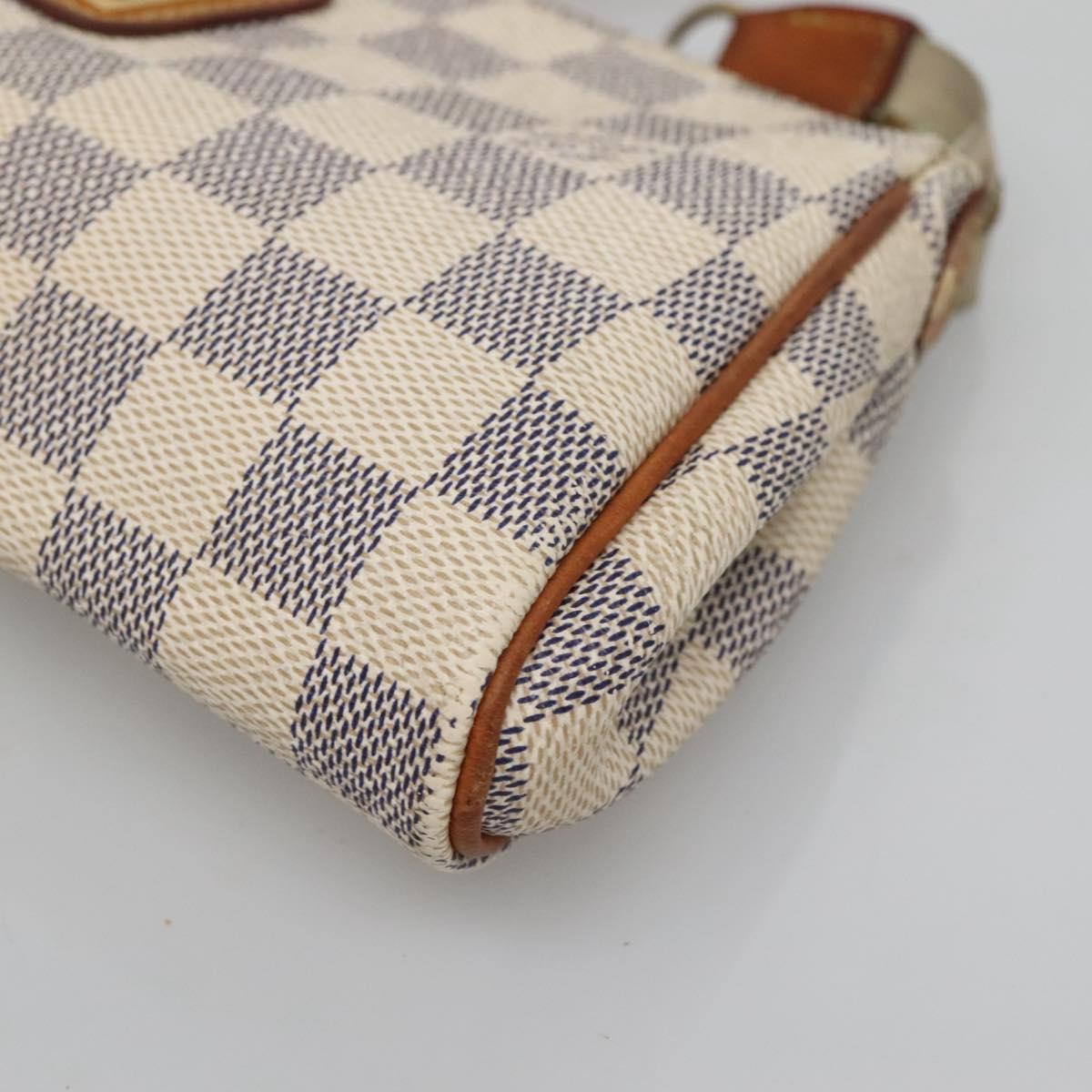 LOUIS VUITTON Damier Azur Eva Shoulder Bag 2way N55214 LV Auth 139468