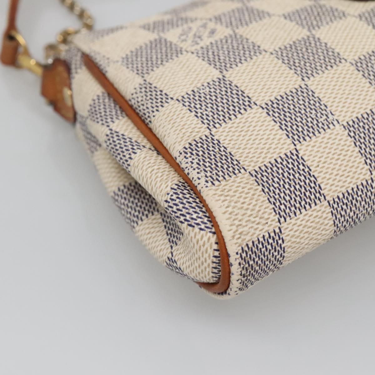 LOUIS VUITTON Damier Azur Eva Shoulder Bag 2way N55214 LV Auth 139468