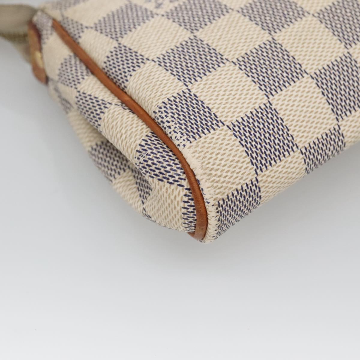 LOUIS VUITTON Damier Azur Eva Shoulder Bag 2way N55214 LV Auth 139468