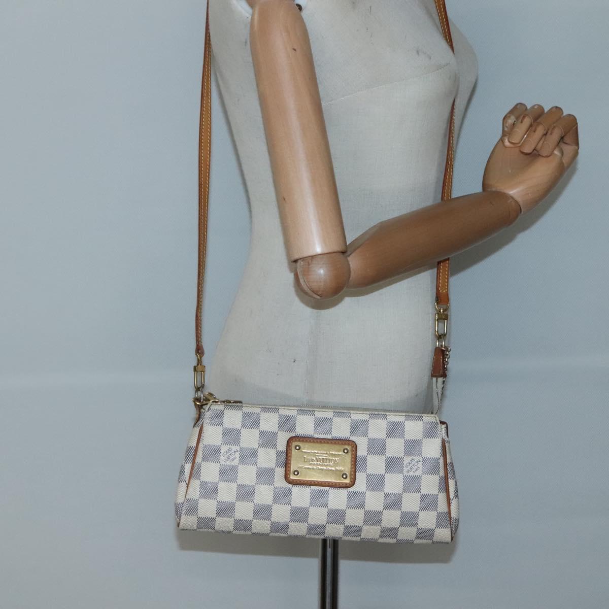 LOUIS VUITTON Damier Azur Eva Shoulder Bag 2way N55214 LV Auth 139468