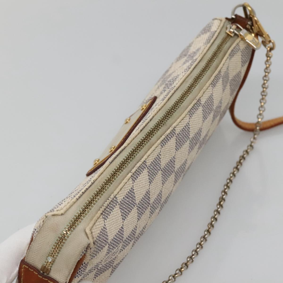 LOUIS VUITTON Damier Azur Eva Shoulder Bag 2way N55214 LV Auth 139468