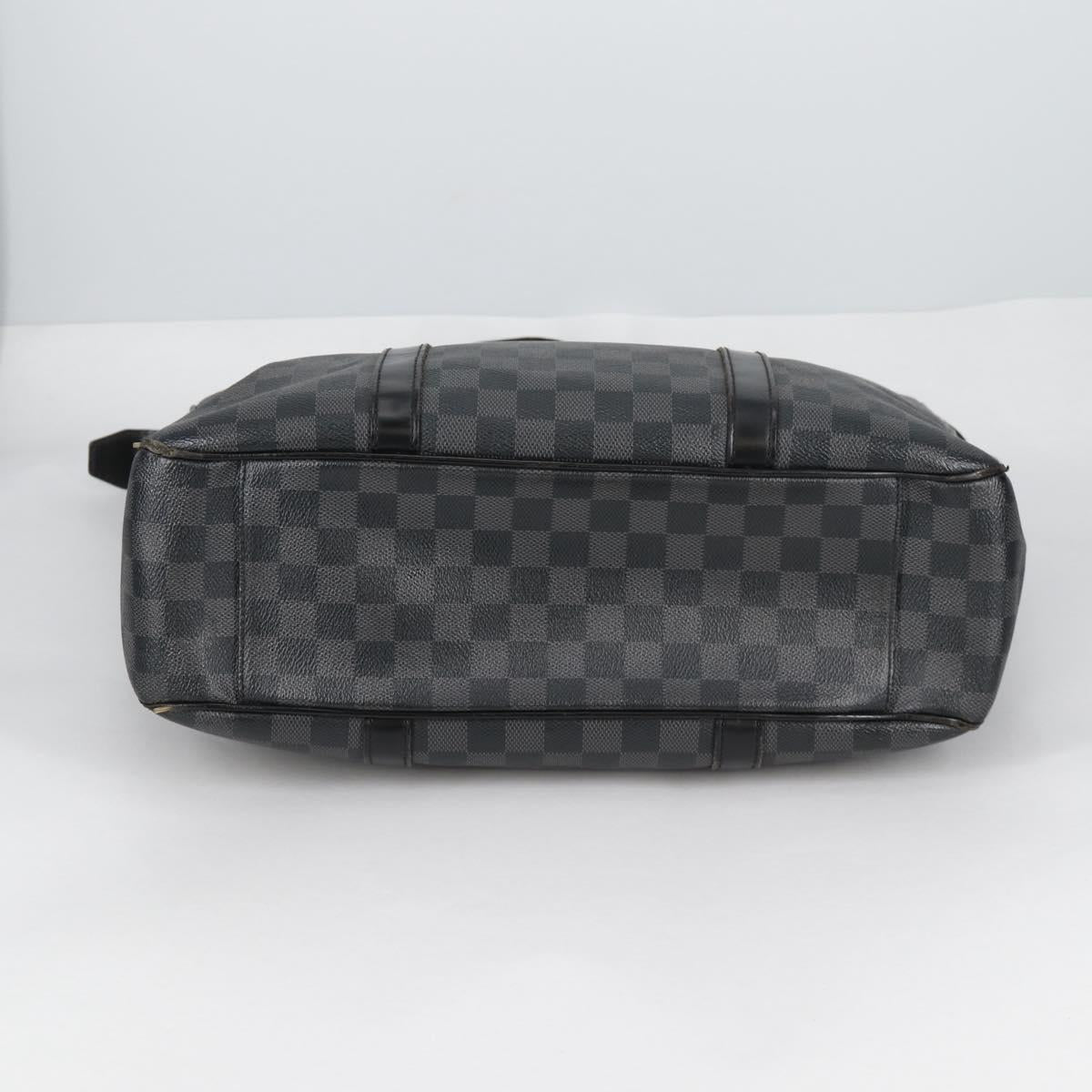 LOUIS VUITTON Damier Graphite Tadao Shoulder Bag 2way N51192 LV Auth 139469