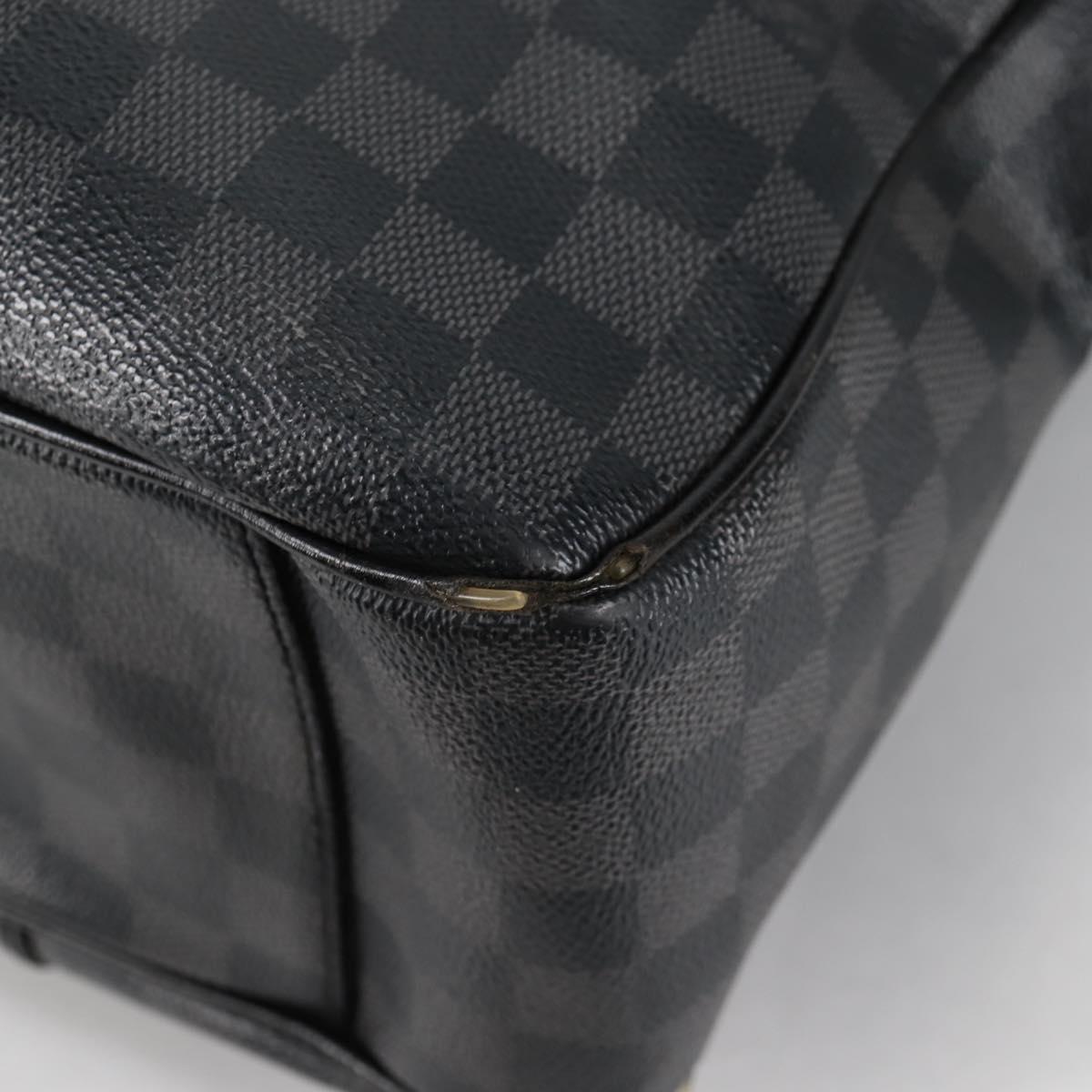 LOUIS VUITTON Damier Graphite Tadao Shoulder Bag 2way N51192 LV Auth 139469