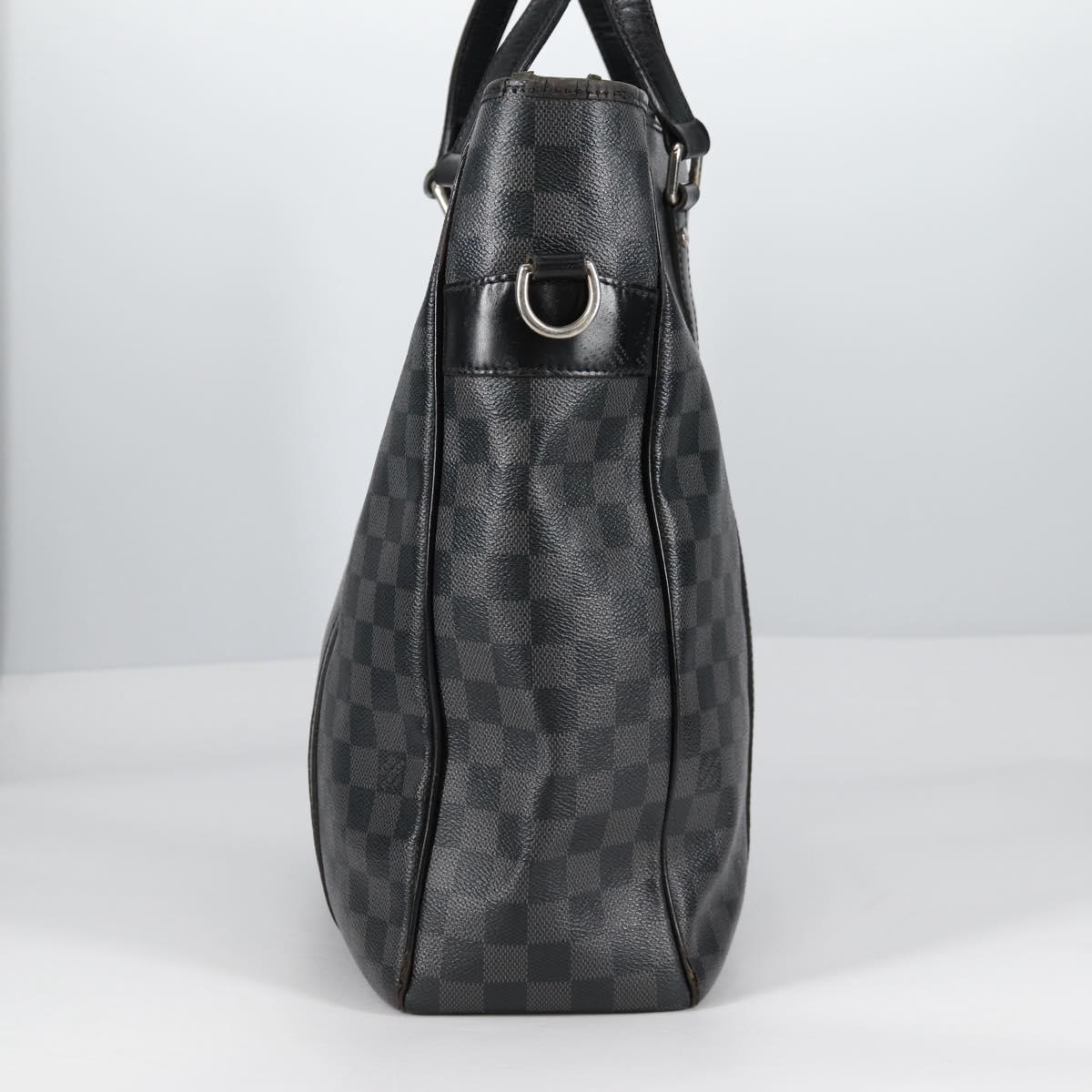 LOUIS VUITTON Damier Graphite Tadao Shoulder Bag 2way N51192 LV Auth 139469
