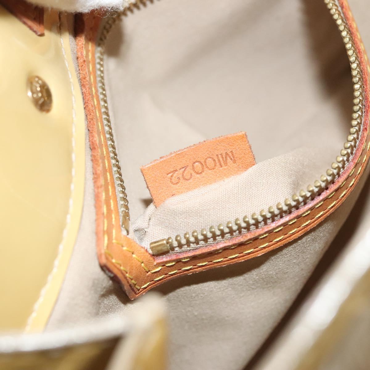 LOUIS VUITTON Monogram Vernis Reade PM Hand Bag Beige M91334 LV Auth 139472