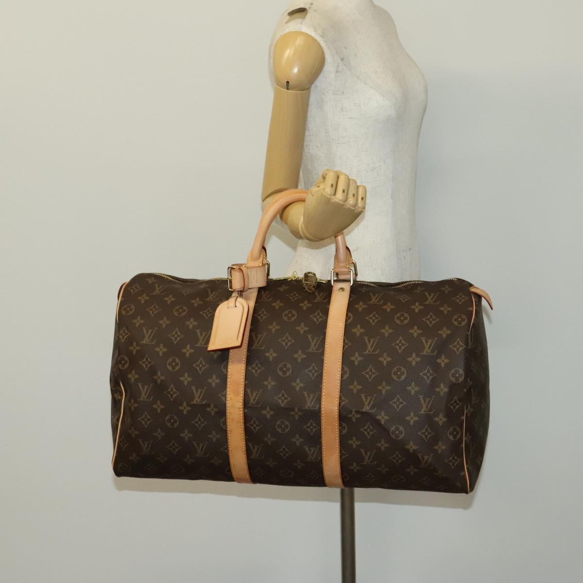 LOUIS VUITTON Monogram Keepall 50 Boston Bag M41426 LV Auth 139475