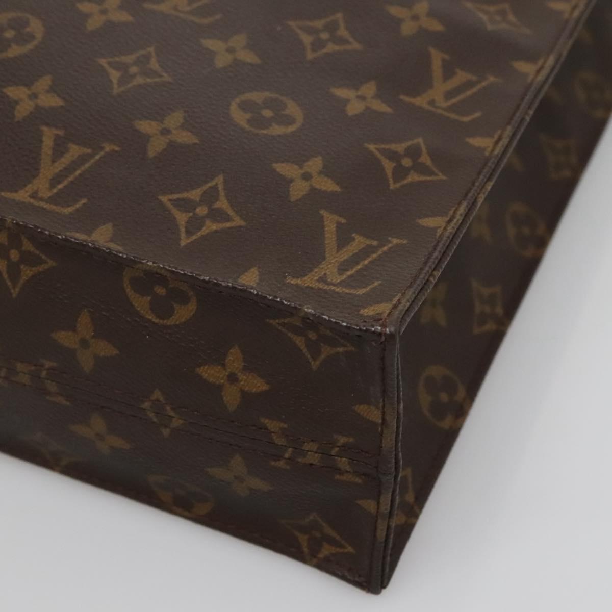 LOUIS VUITTON Monogram Sac Plat Hand Bag M51140 LV Auth 139486