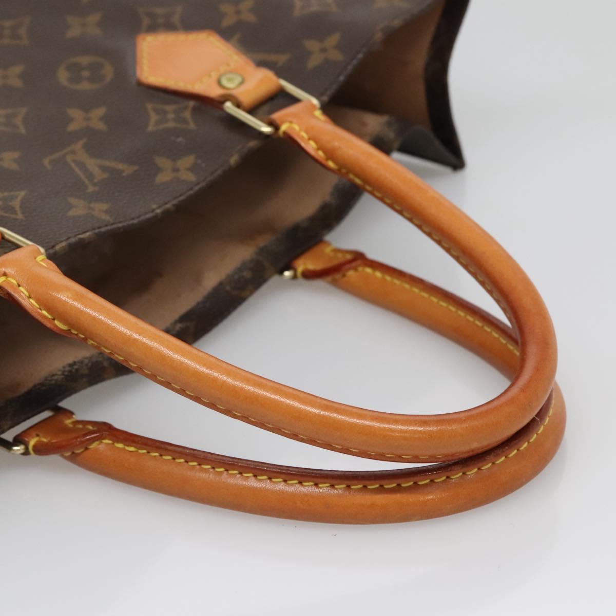 LOUIS VUITTON Monogram Sac Plat Hand Bag M51140 LV Auth 139486