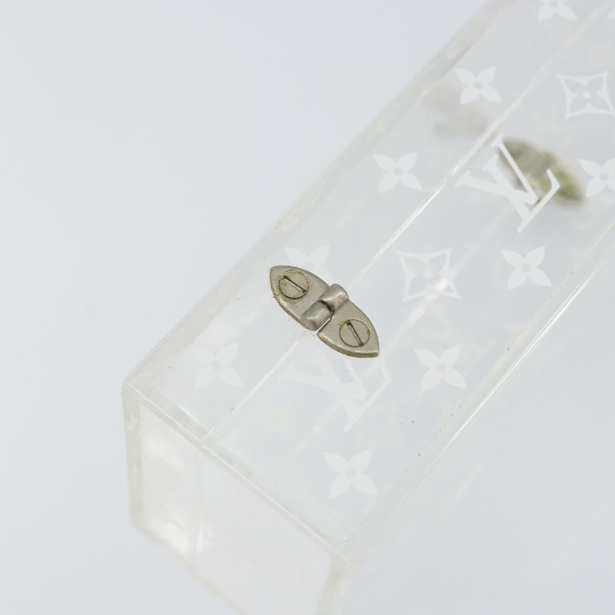 LOUIS VUITTON Monogram Clear Box Jewelry Box plastic Clear LV Auth 139495