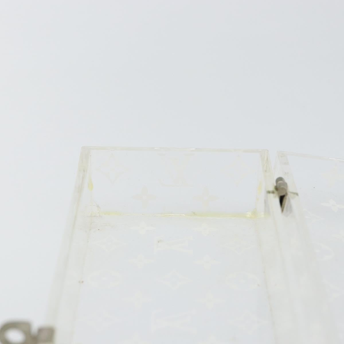 LOUIS VUITTON Monogram Clear Box Jewelry Box plastic Clear LV Auth 139495