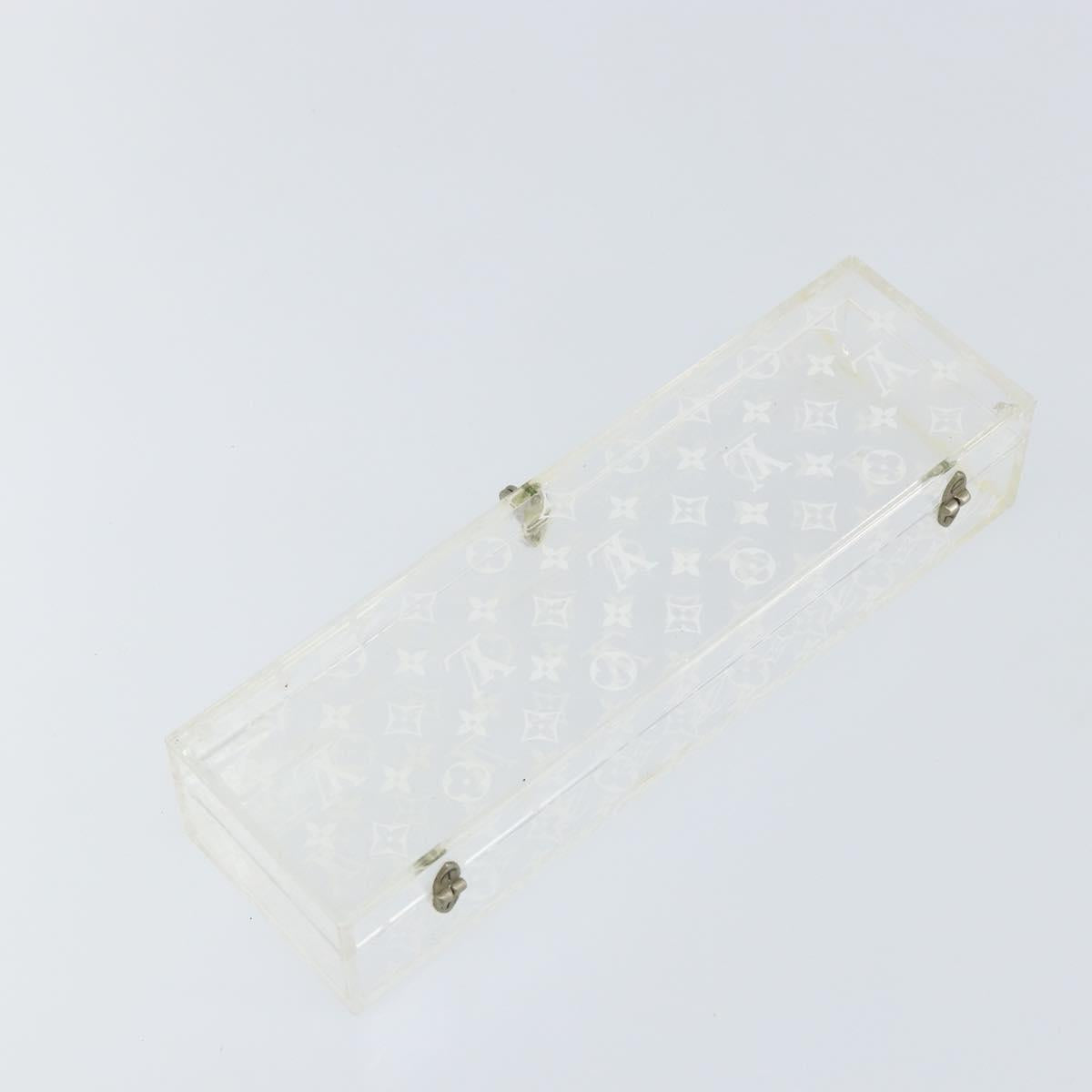 LOUIS VUITTON Monogram Clear Box Jewelry Box plastic Clear LV Auth 139495
