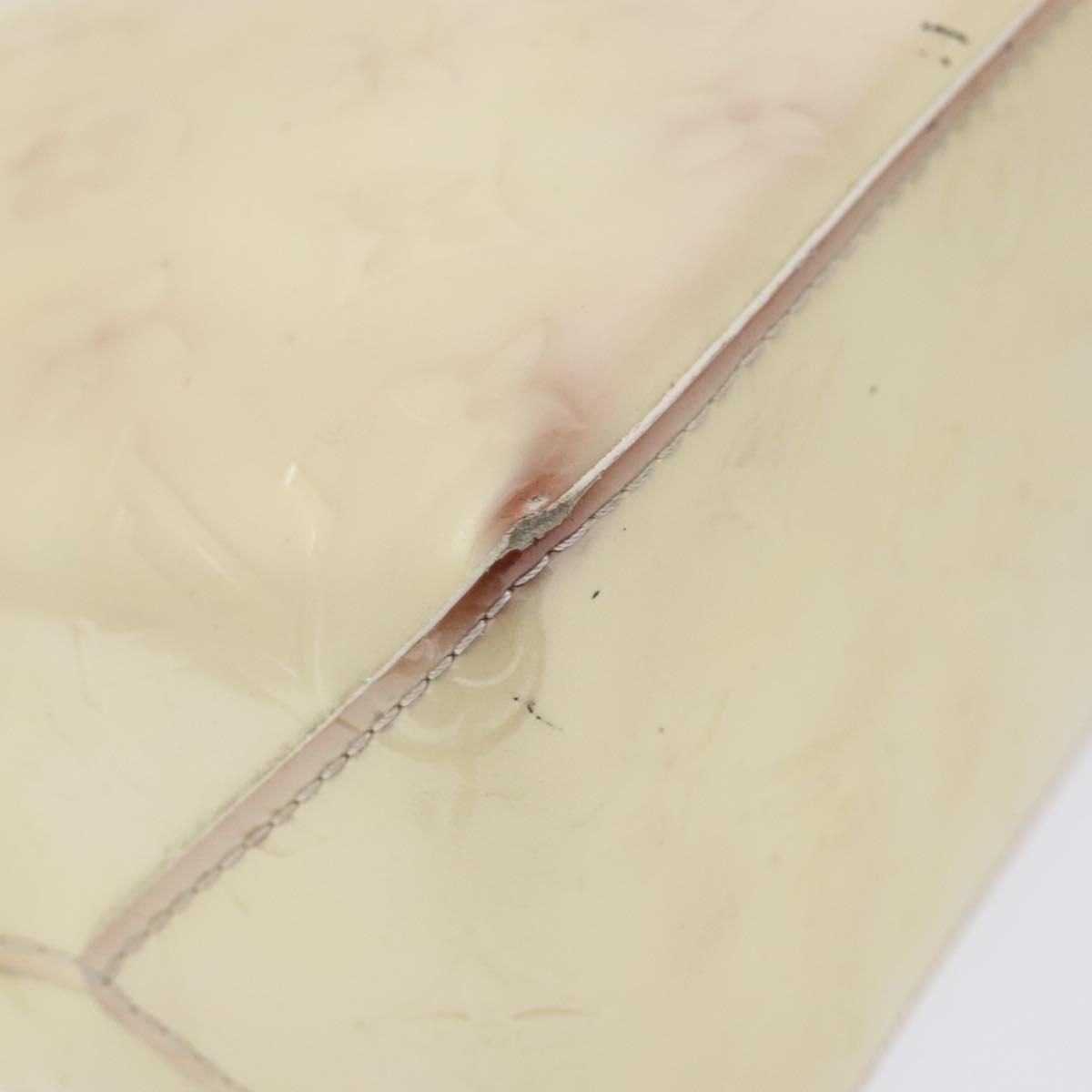 LOUIS VUITTON Monogram Vernis Reade PM Hand Bag Perle M91336 LV Auth 139500