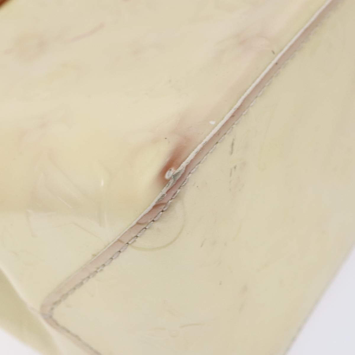 LOUIS VUITTON Monogram Vernis Reade PM Hand Bag Perle M91336 LV Auth 139500