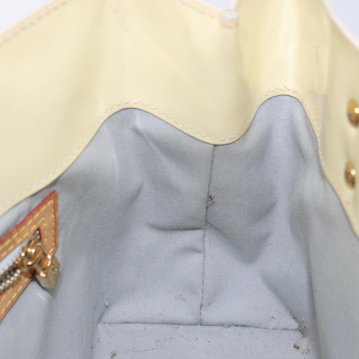 LOUIS VUITTON Monogram Vernis Reade PM Hand Bag Perle M91336 LV Auth 139500