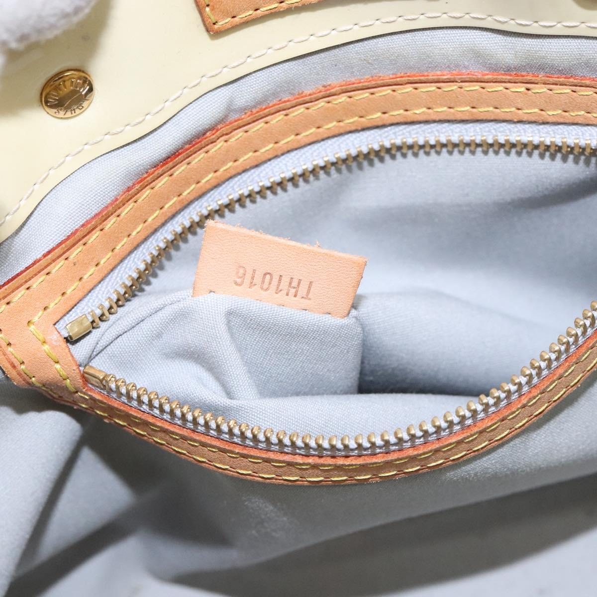 LOUIS VUITTON Monogram Vernis Reade PM Hand Bag Perle M91336 LV Auth 139500