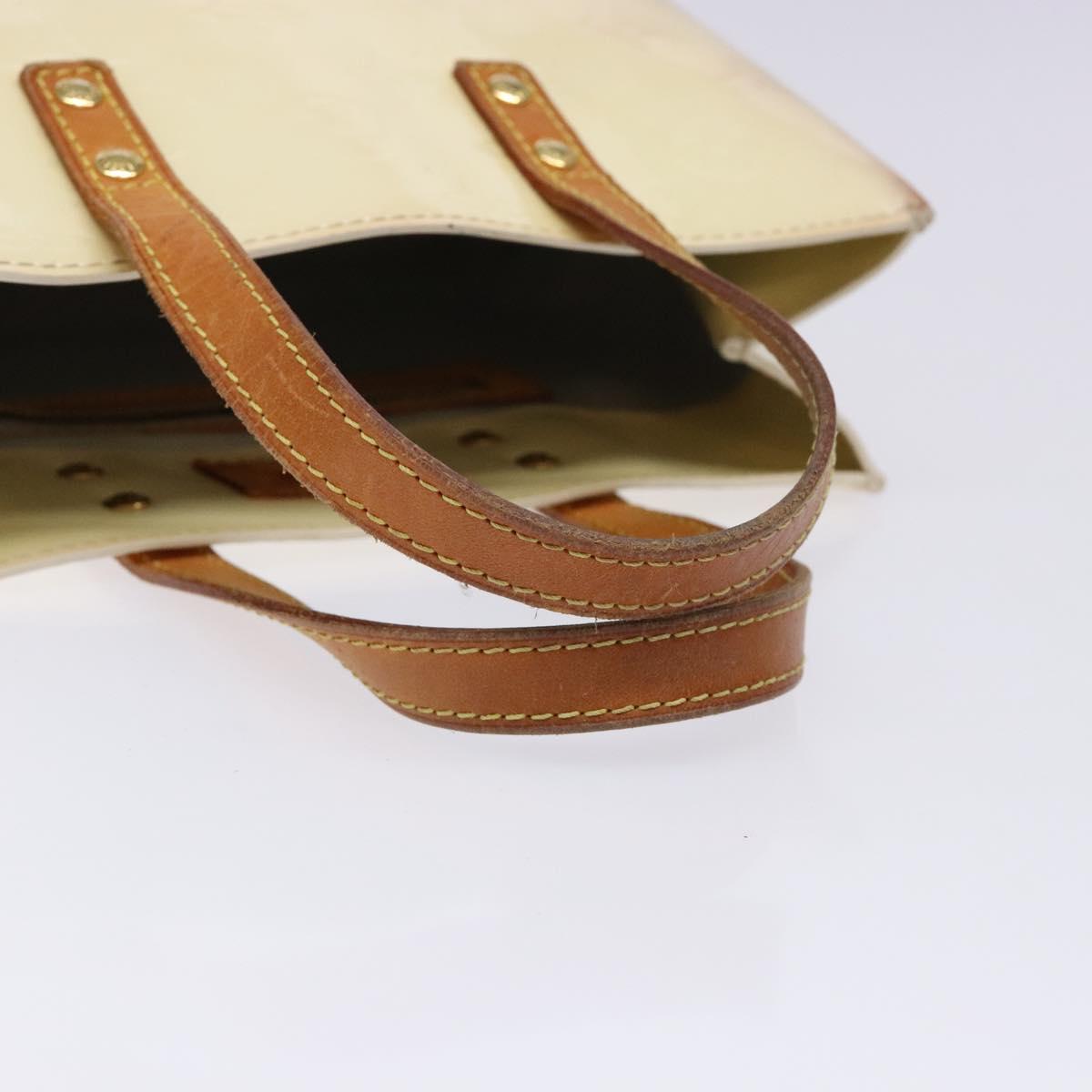 LOUIS VUITTON Monogram Vernis Reade PM Hand Bag Perle M91336 LV Auth 139500