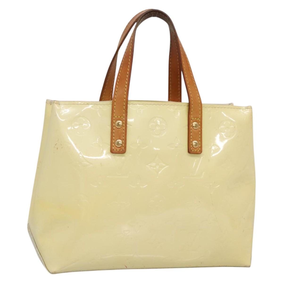 LOUIS VUITTON Monogram Vernis Reade PM Hand Bag Perle M91336 LV Auth 139501