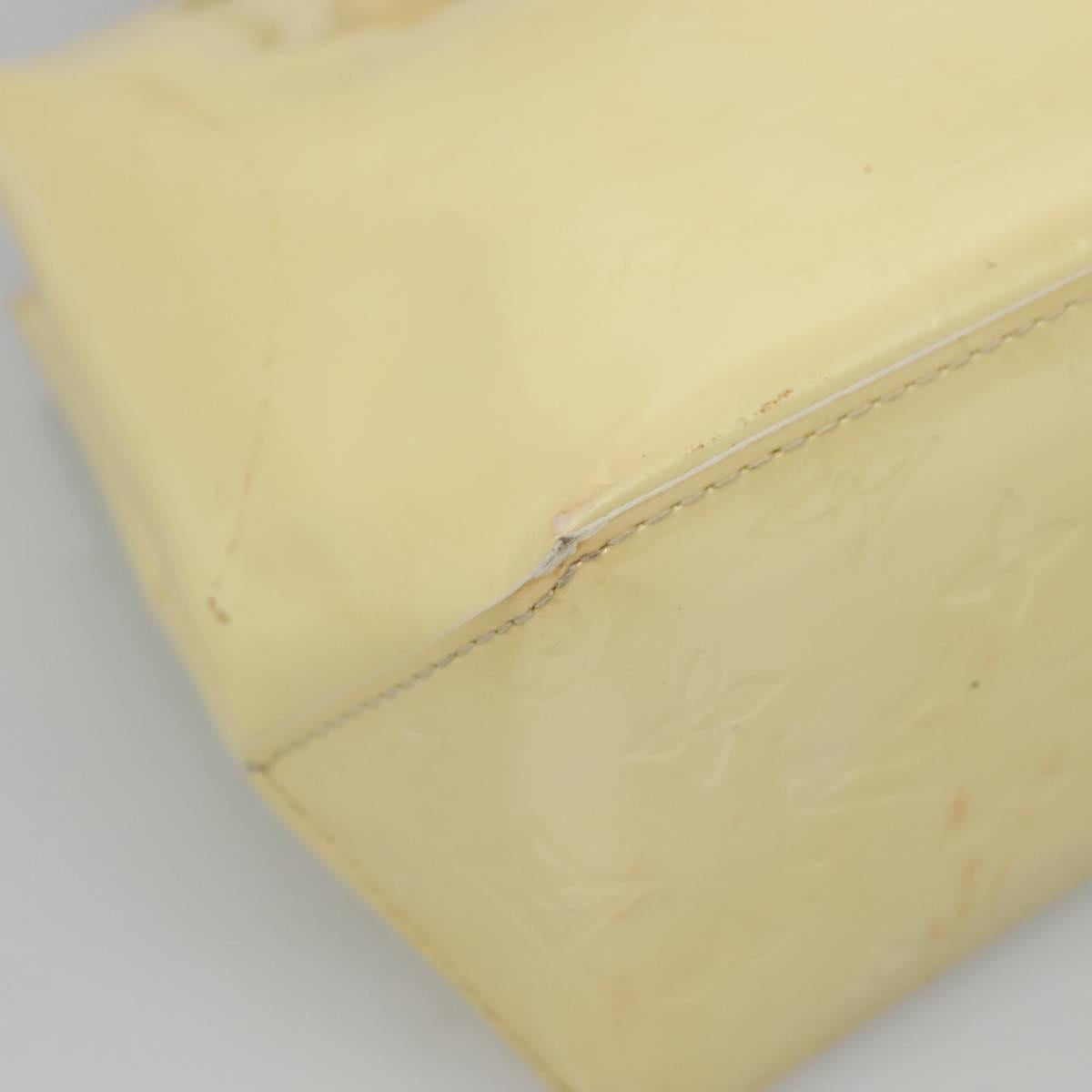 LOUIS VUITTON Monogram Vernis Reade PM Hand Bag Perle M91336 LV Auth 139501