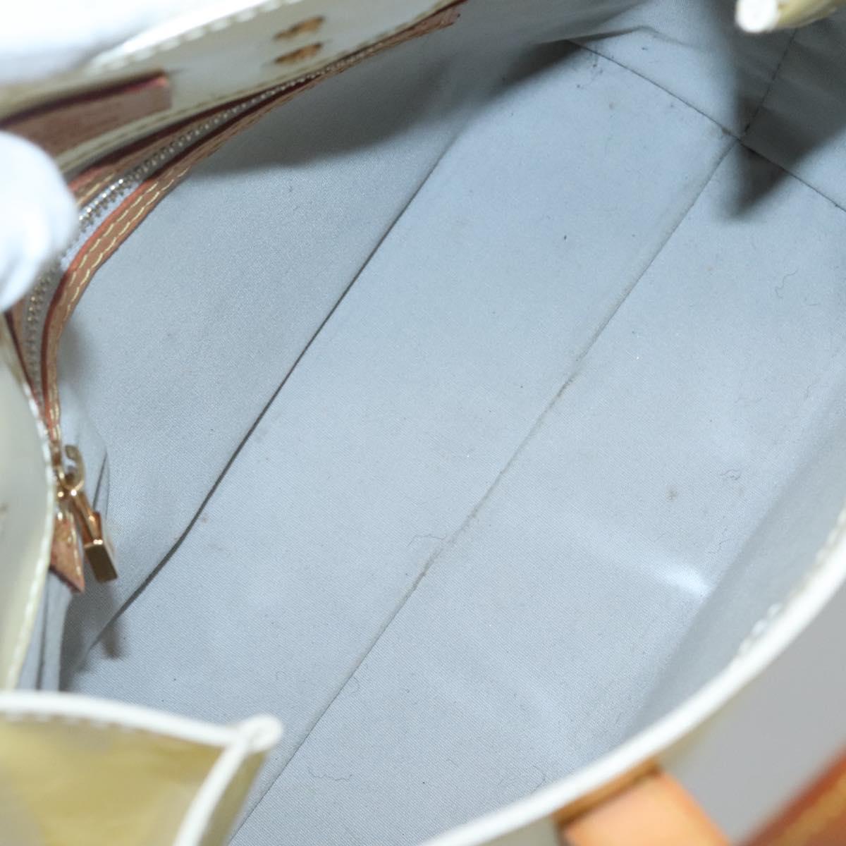 LOUIS VUITTON Monogram Vernis Reade PM Hand Bag Perle M91336 LV Auth 139501