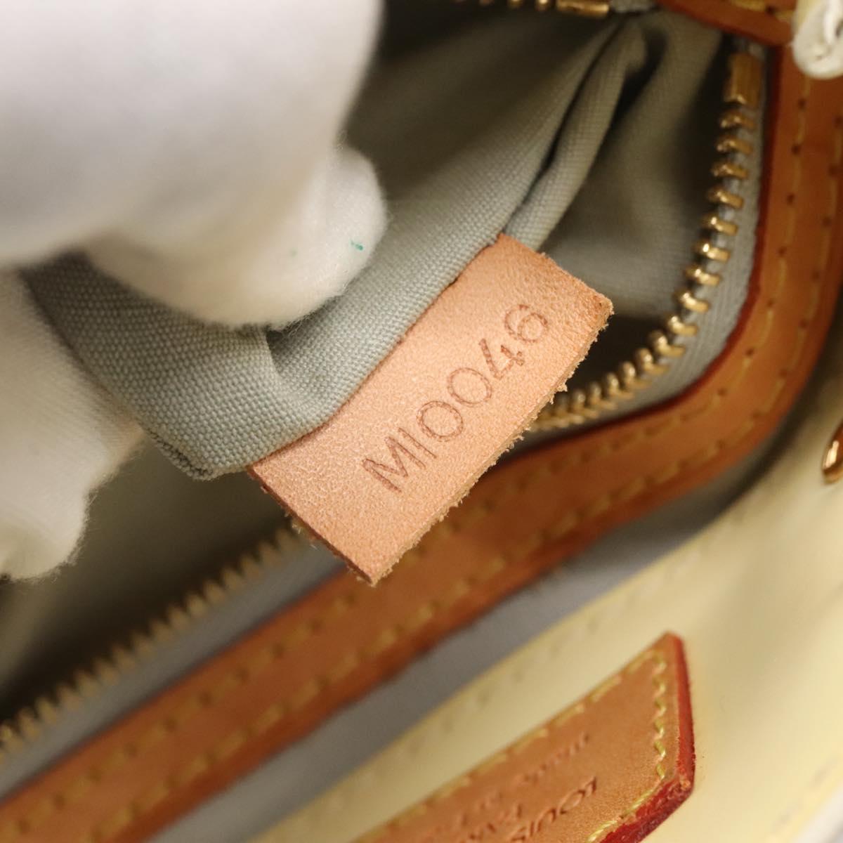 LOUIS VUITTON Monogram Vernis Reade PM Hand Bag Perle M91336 LV Auth 139501