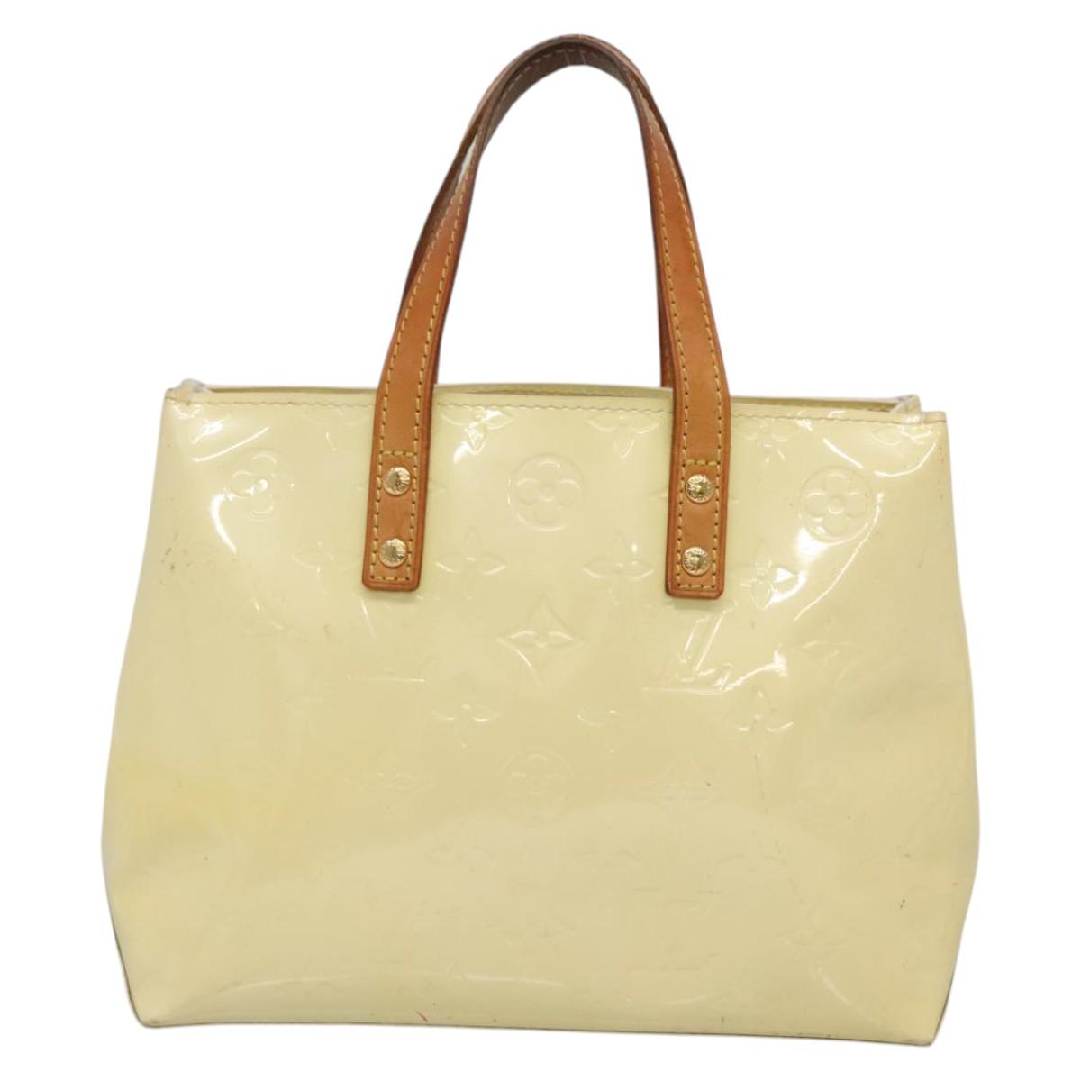 LOUIS VUITTON Monogram Vernis Reade PM Hand Bag Perle M91336 LV Auth 139501
