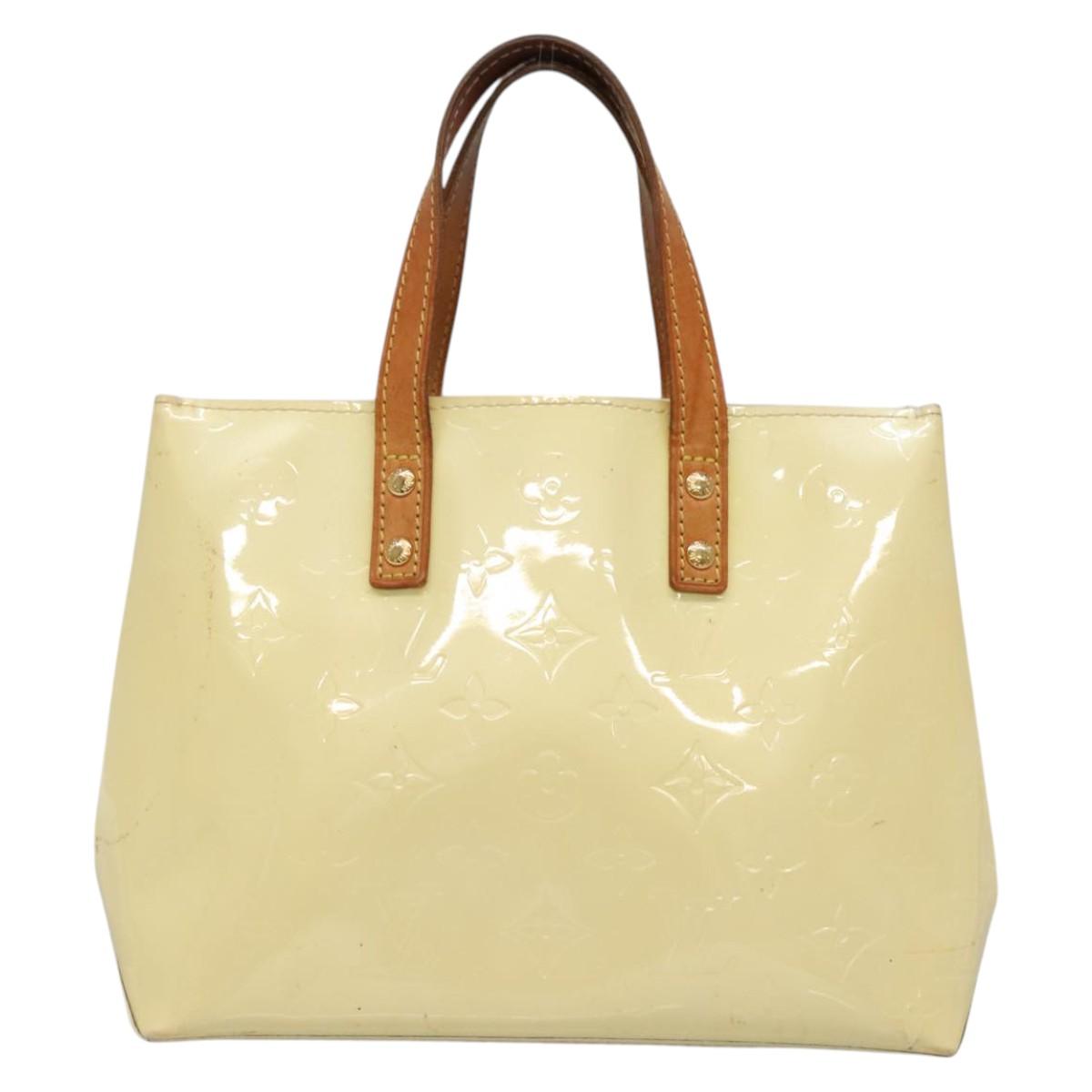 LOUIS VUITTON Monogram Vernis Reade PM Hand Bag Perle M91336 LV Auth 139501