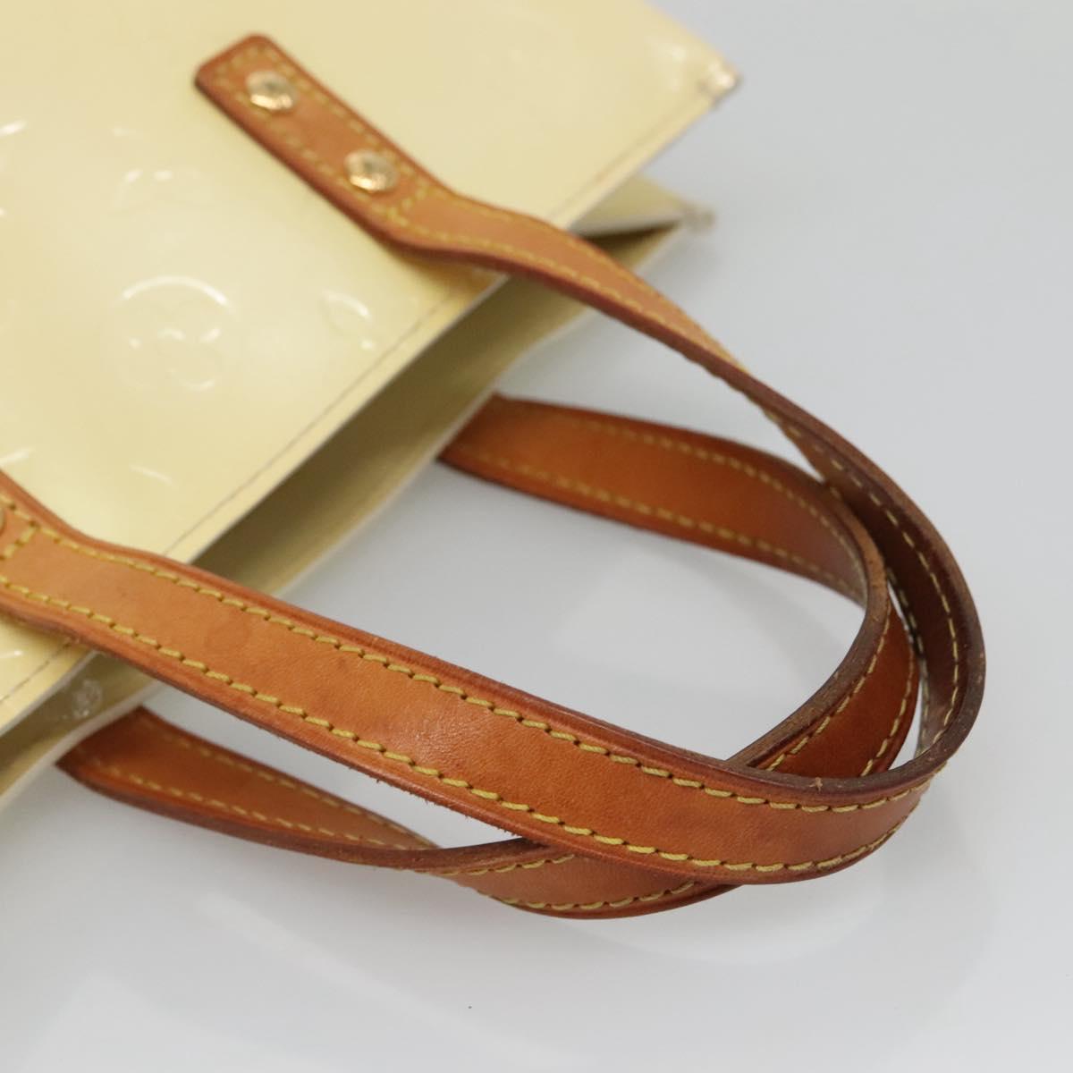 LOUIS VUITTON Monogram Vernis Reade PM Hand Bag Perle M91336 LV Auth 139501