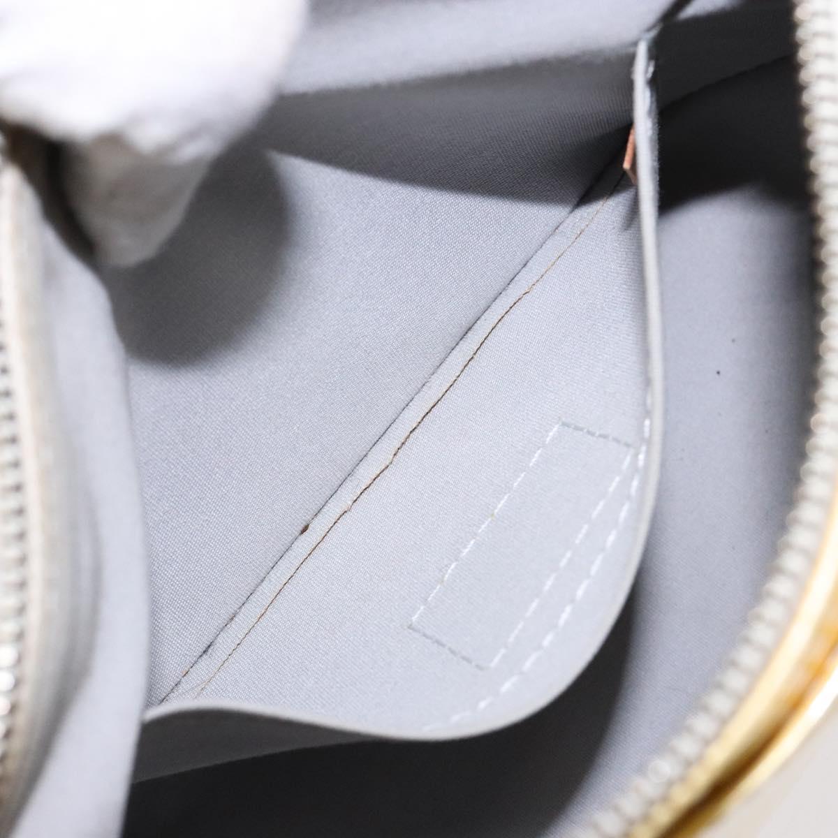 LOUIS VUITTON Monogram Vernis Minna Street Shoulder Bag Perle M91509 Auth 139504