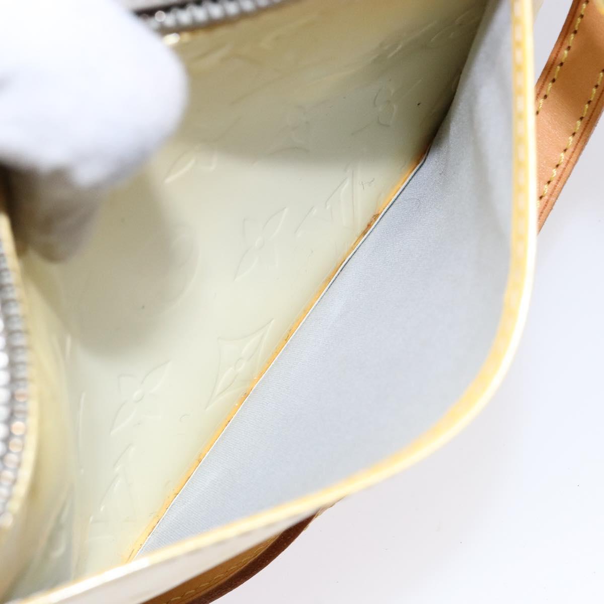 LOUIS VUITTON Monogram Vernis Minna Street Shoulder Bag Perle M91509 Auth 139504