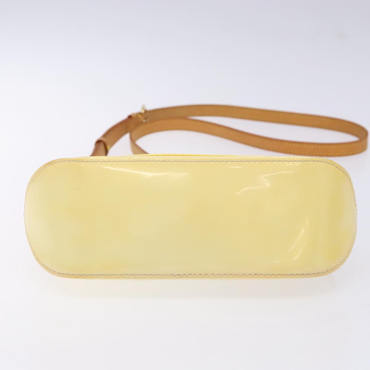 LOUIS VUITTON Monogram Vernis Minna Street Shoulder Bag Perle M91509 Auth 139504