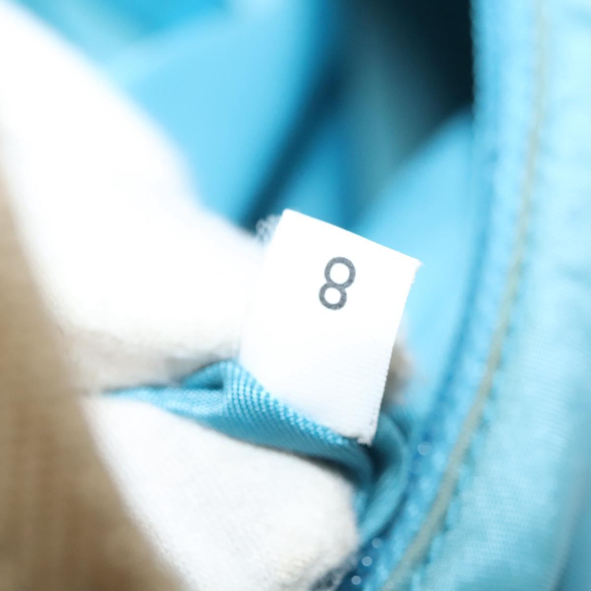 PRADA Hand Bag Nylon Light Blue Silver Auth 139524