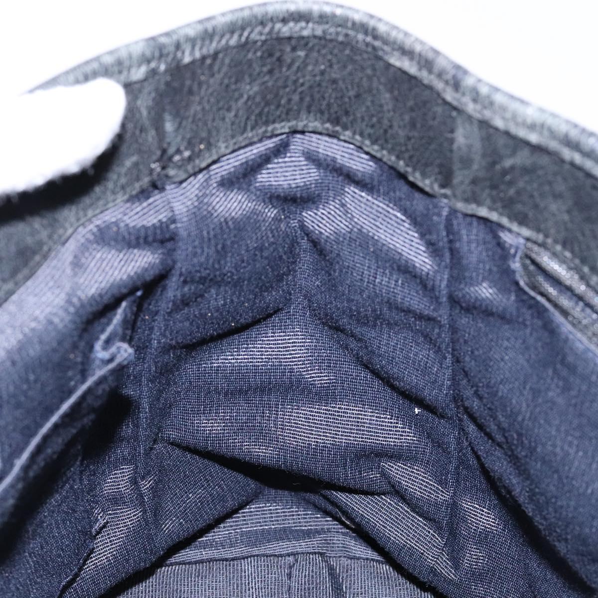 Salvatore Ferragamo Gancini Tote Bag Canvas Blue Gold Auth 139532