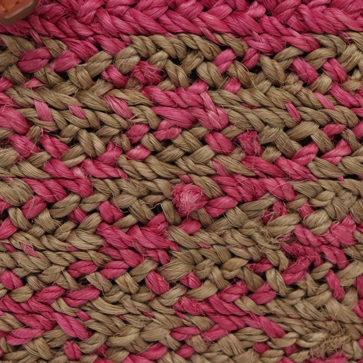 BALENCIAGA Vanier Tote Bag Raffia Pink 286370 Auth 139539