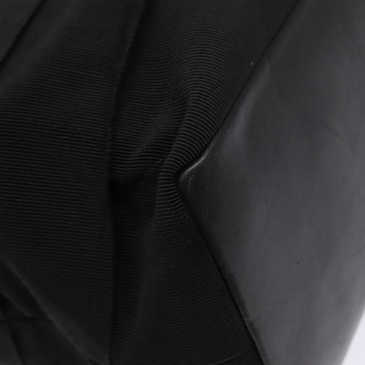 Salvatore Ferragamo Vala Tote Bag Nylon Black Gold Auth 139557