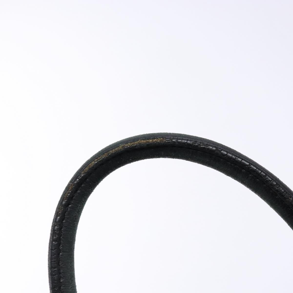 PRADA Hand Bag Nylon Silver Black Auth 139576