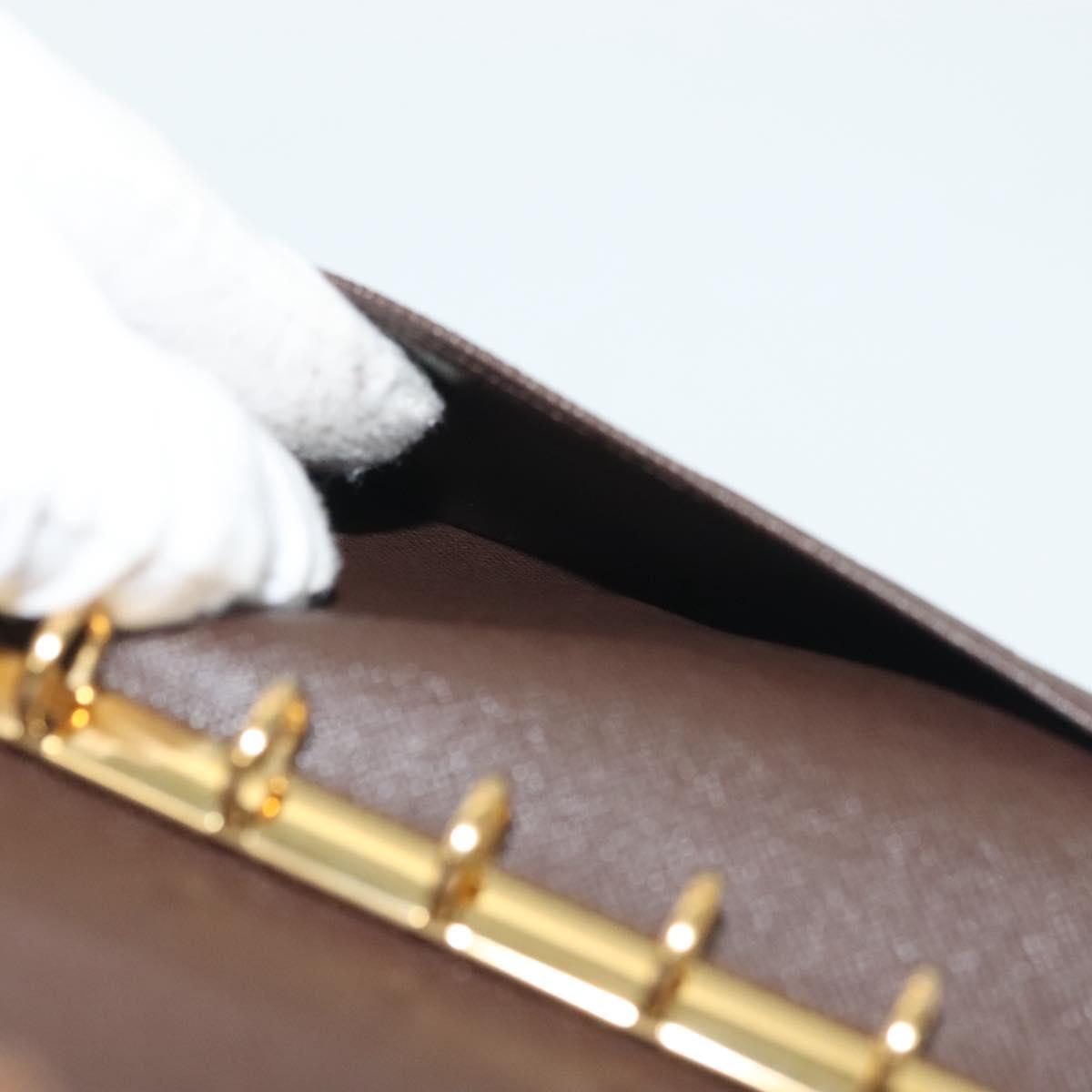 LOUIS VUITTON Damier Ebene Agenda PM Day Planner Cover R20700 LV Auth 139605