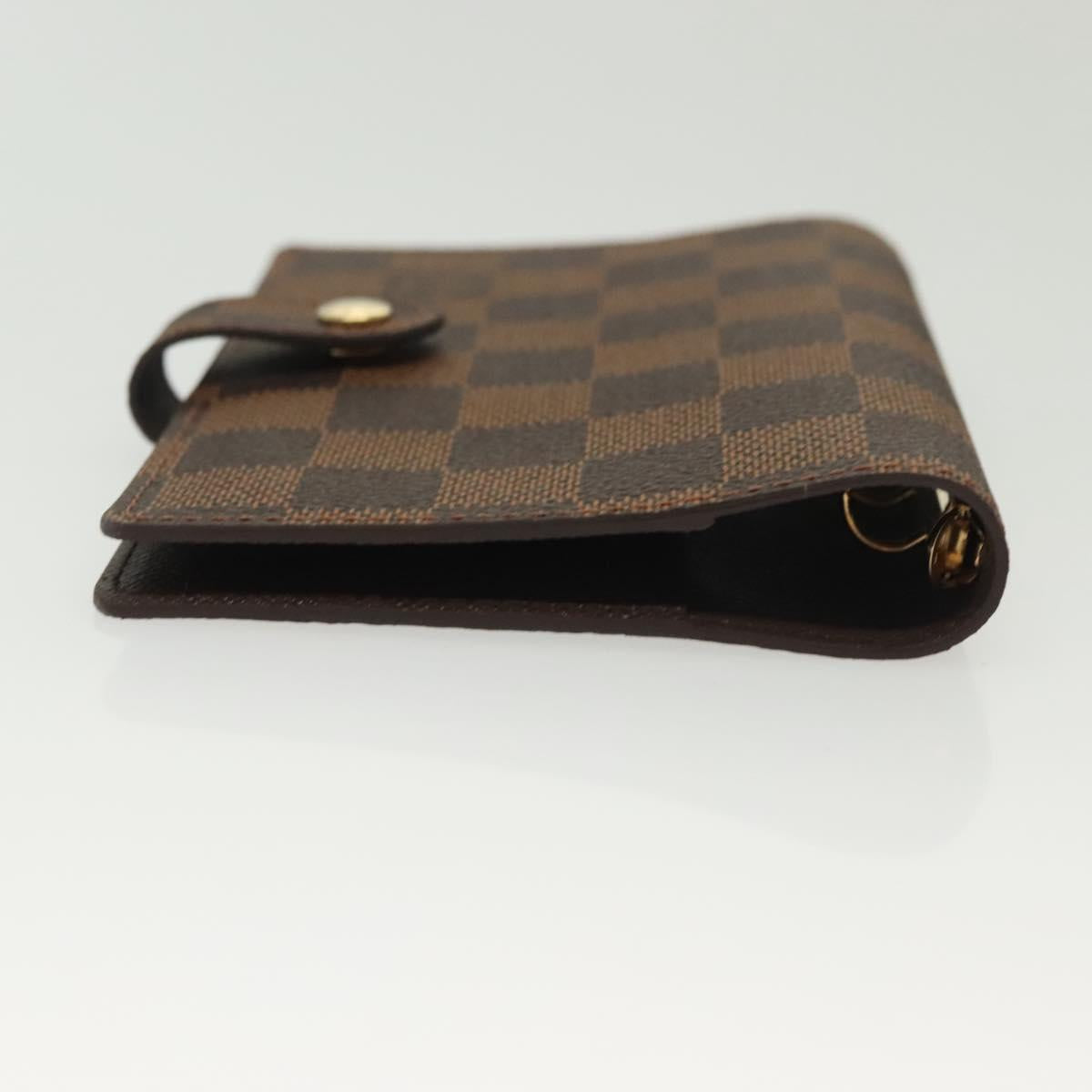 LOUIS VUITTON Damier Ebene Agenda PM Day Planner Cover R20700 LV Auth 139605