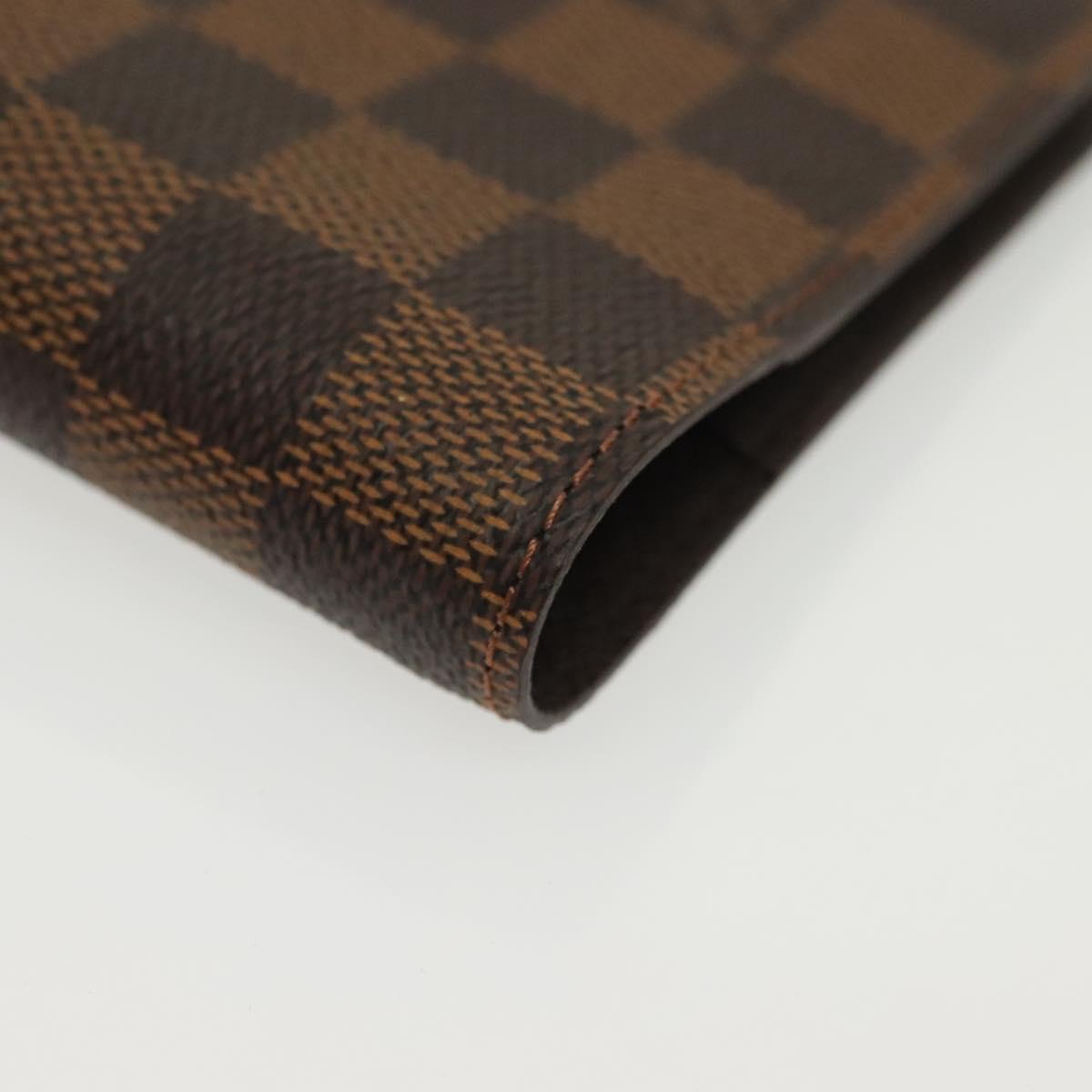 LOUIS VUITTON Damier Ebene Agenda PM Day Planner Cover R20700 LV Auth 139605