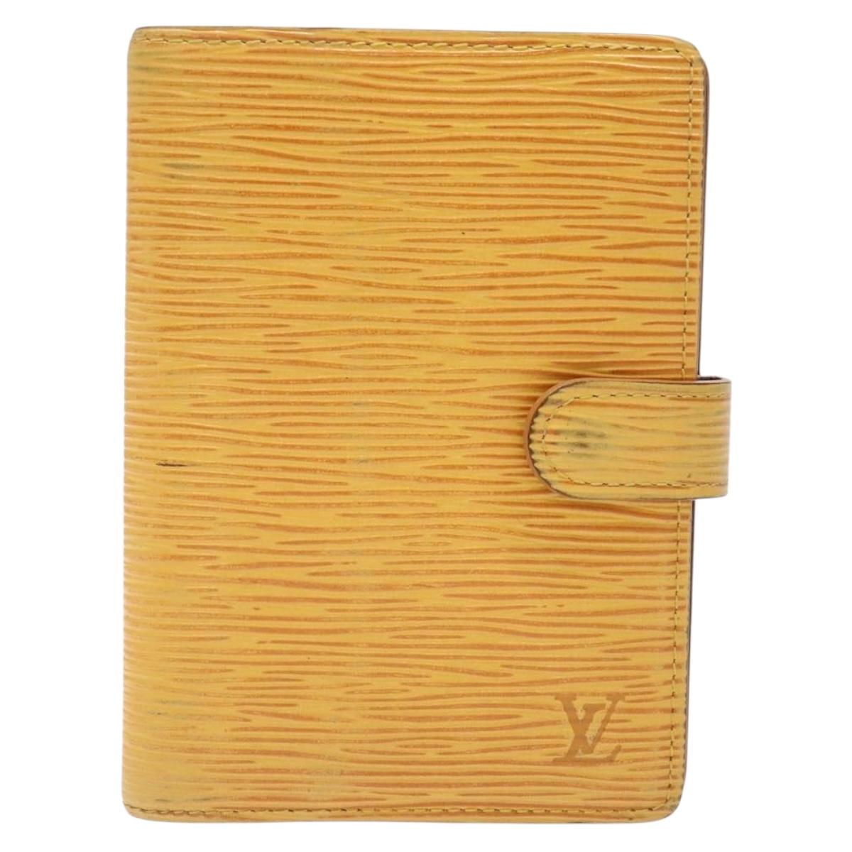 LOUIS VUITTON Epi Agenda PM Day Planner Cover Yellow R20059 LV Auth 139610