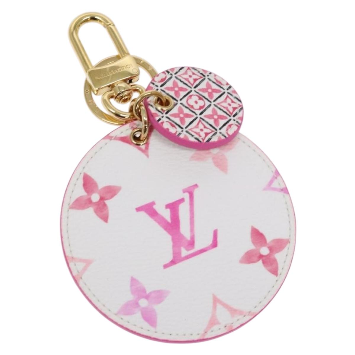 LOUIS VUITTON Monogram Watercolor By The Pool Charm Pink M01374 LV Auth 139615