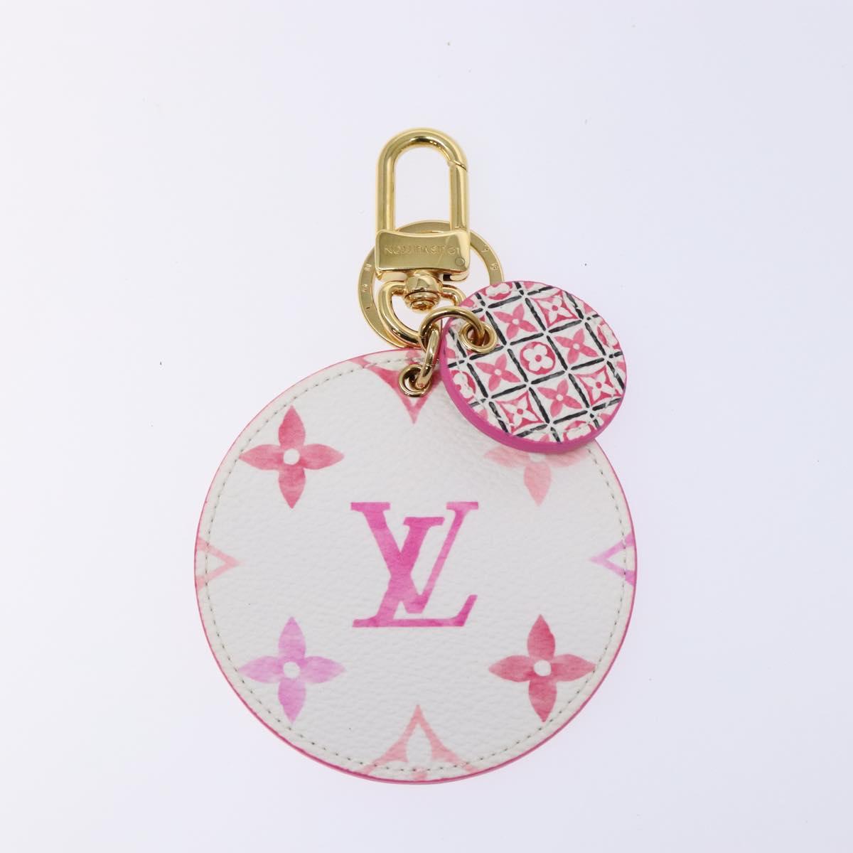 LOUIS VUITTON Monogram Watercolor By The Pool Charm Pink M01374 LV Auth 139615