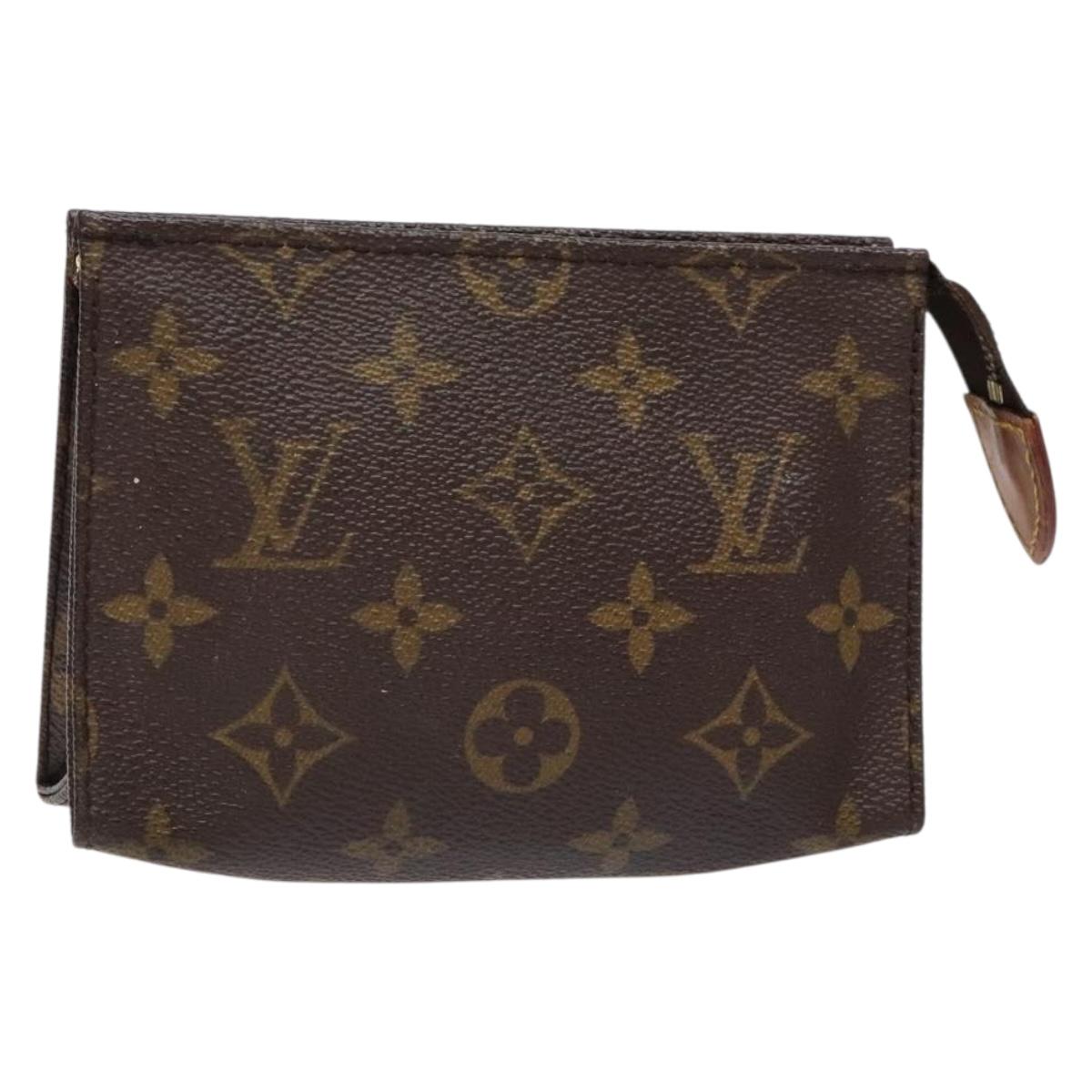 LOUIS VUITTON Monogram Poche Toilette 15 Pouch M47546 LV Auth 139618