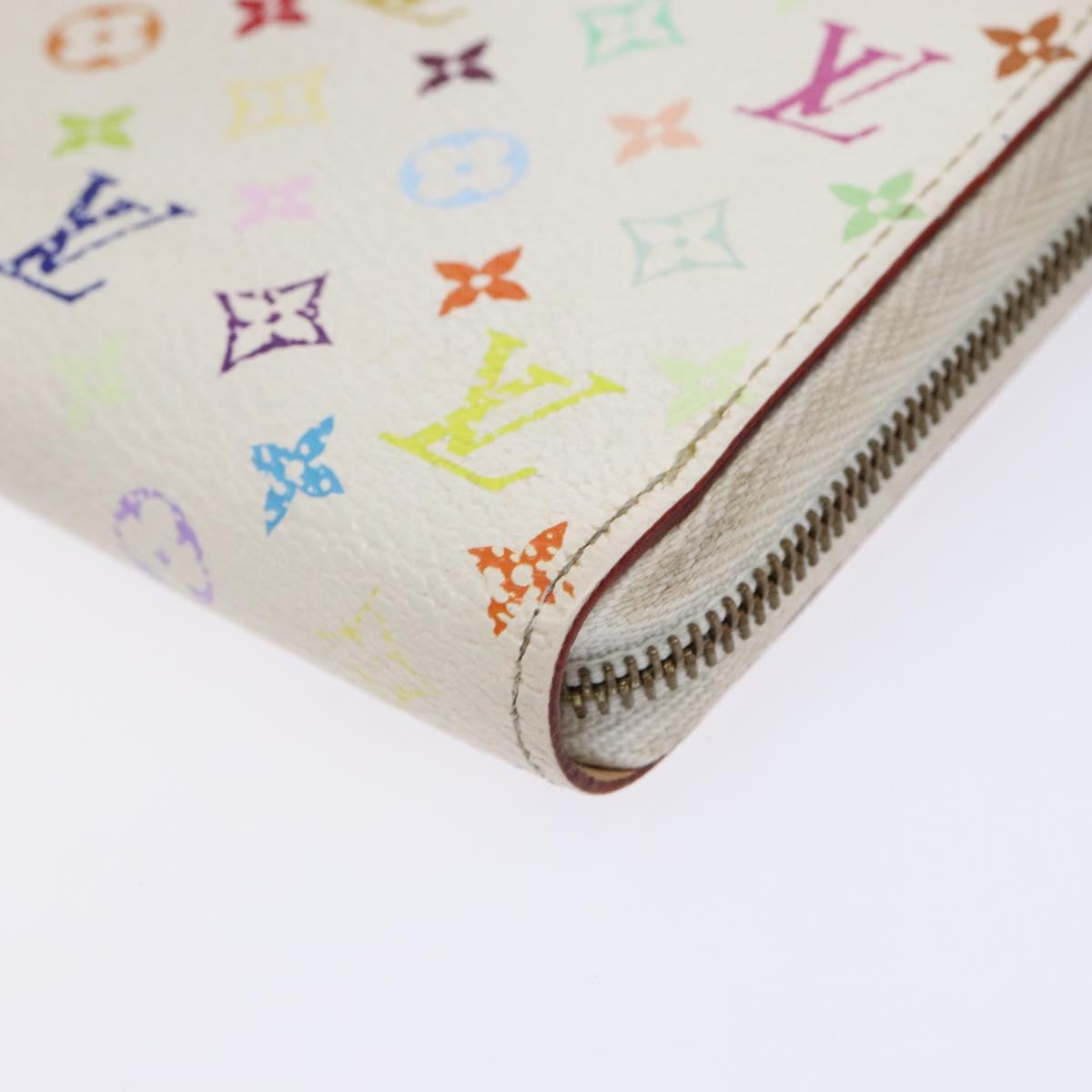 LOUIS VUITTON Monogram Multicolor Zippy Coin Purse White M93741 LV Auth 139623