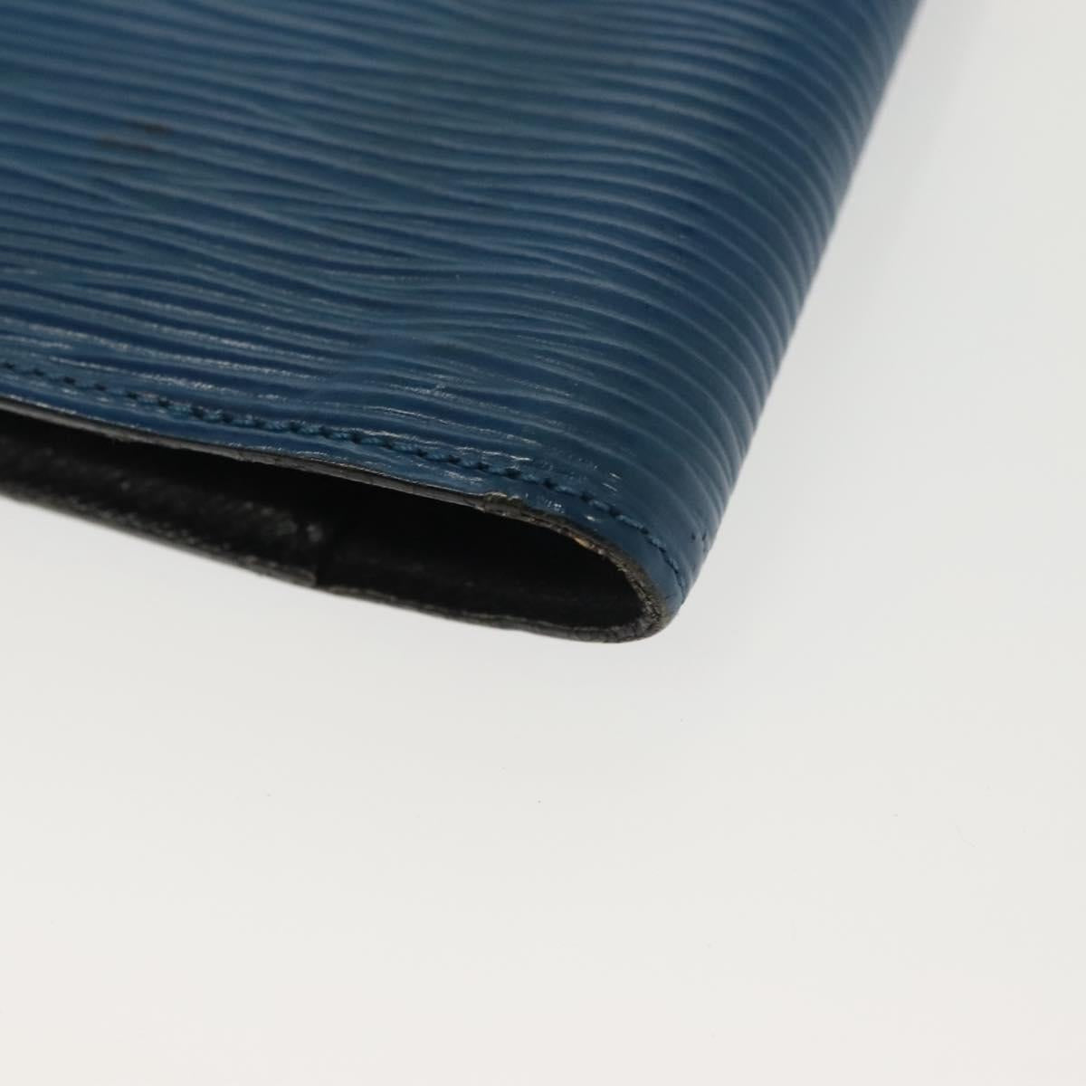 LOUIS VUITTON Epi Agenda PM Day Planner Cover Blue R20055 LV Auth 139624
