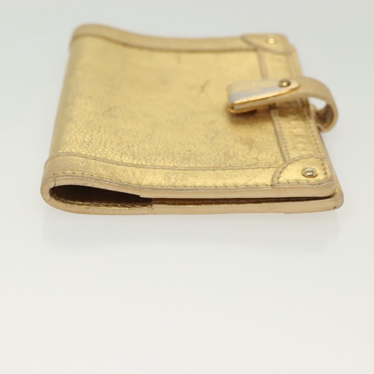 LOUIS VUITTON Suhari Agenda Partonaire PM Day Cover Gold R21048 Auth 139625