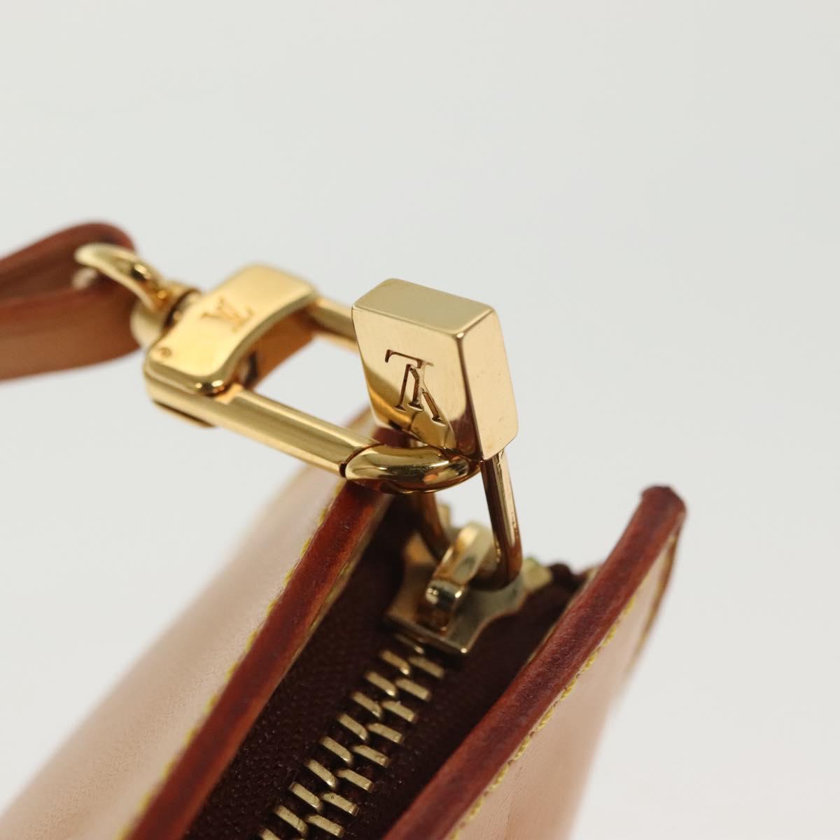 LOUIS VUITTON Nomad Cava Amble PM Pouch Leather Beige M92502 LV Auth 139626