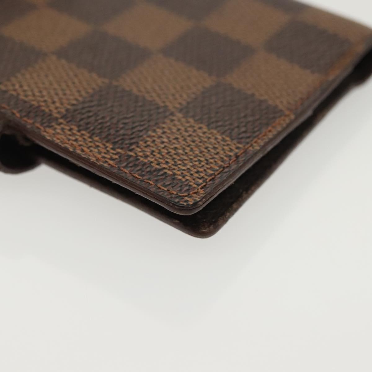 LOUIS VUITTON Damier Ebene Agenda Mini Day Planner Cover R20705 LV Auth 139627