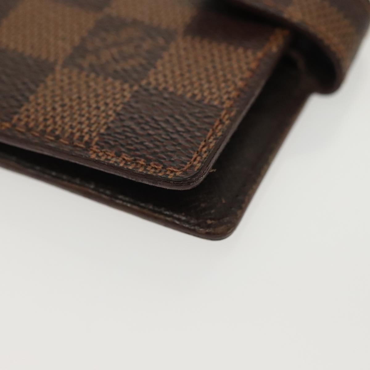 LOUIS VUITTON Damier Ebene Agenda Mini Day Planner Cover R20705 LV Auth 139627