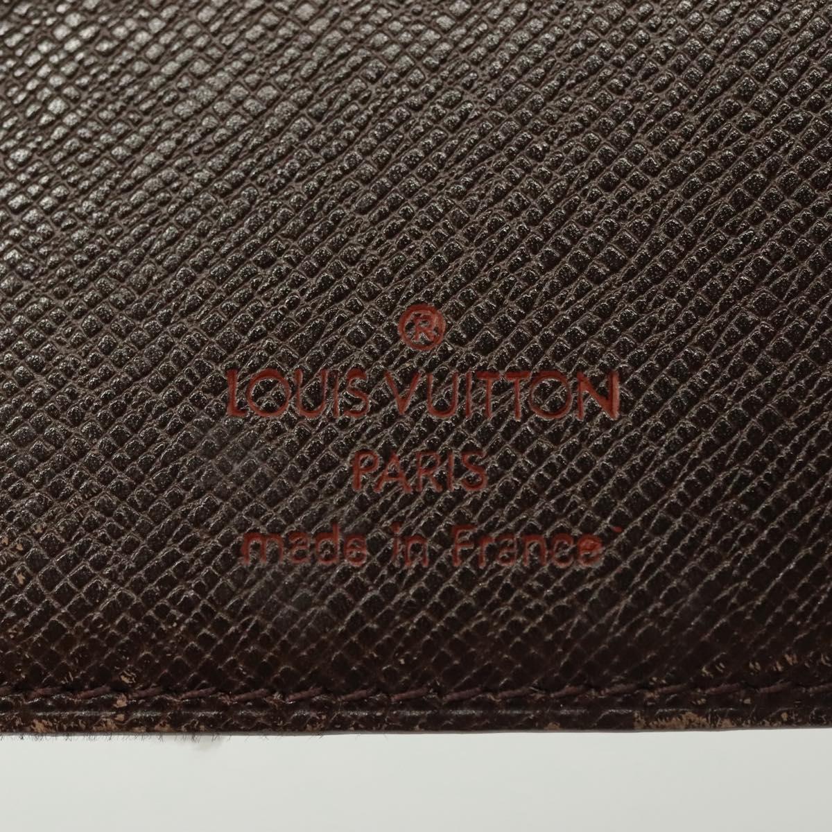 LOUIS VUITTON Damier Ebene Agenda Mini Day Planner Cover R20705 LV Auth 139627