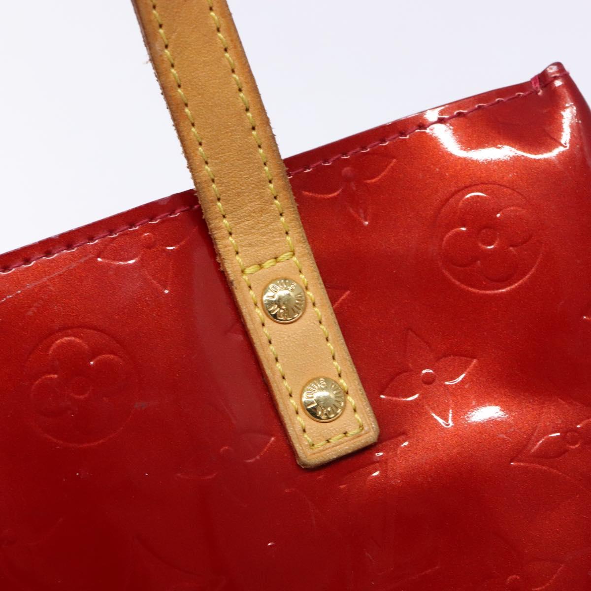 LOUIS VUITTON Monogram Vernis Reade PM Hand Bag Pomme D'amour M91990 Auth 139642